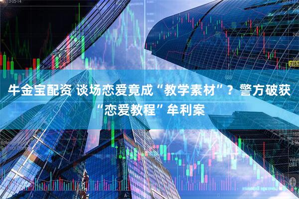 牛金宝配资 谈场恋爱竟成“教学素材”？警方破获“恋爱教程”牟利案